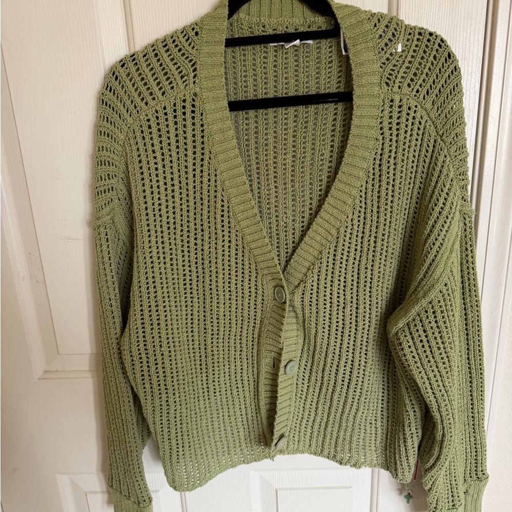American Eagle Green Cardigan